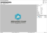 Hernandez Embroidery File 6 sizes