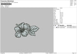 Hibiscus Embroidery File 6 sizes