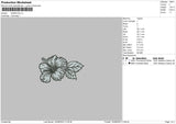 Hibiscus Embroidery File 6 sizes