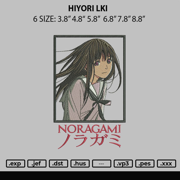 Hiyori Lki Embroidery File 6 sizes