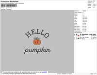 Hello Pumpkin Embroidery