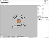 Hello Pumpkin Embroidery