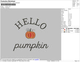 Hello Pumpkin Embroidery