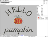 Hello Pumpkin Embroidery