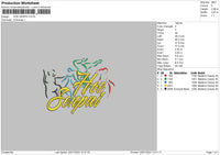 H Senpai Embroidery File 6 sizes