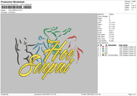 H Senpai Embroidery File 6 sizes