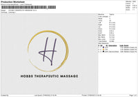 HOOBS THERAPEUTIC MASSAGE Embroidery