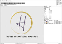 HOOBS THERAPEUTIC MASSAGE Embroidery