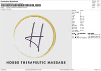 HOOBS THERAPEUTIC MASSAGE Embroidery