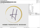 HOOBS THERAPEUTIC MASSAGE Embroidery