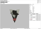 Hackerose Embroidery File 6 sizes