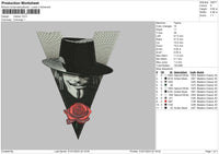 Hackerose Embroidery File 6 sizes