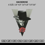 Hackerose Embroidery File 6 sizes