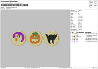 Halloween Icon Embroidery File 6 sizes