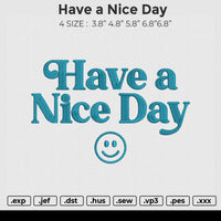 Have a Nice Day Embroidery