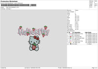 Hk Starwberry Embroidery