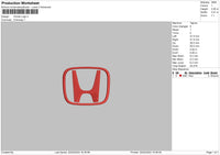 H Logo Embroidery File 6 sizes
