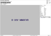 Romans Text 01 Embroidery File 6 sizes