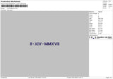 Romans Text 01 Embroidery File 6 sizes