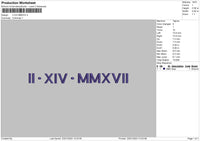 Romans Text 01 Embroidery File 6 sizes