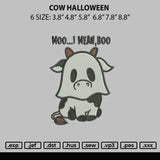 Cow Halloween Embroidery File 6 sizes