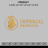 I Product Embroidery File 6 sizes