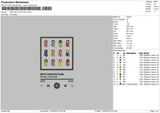 Player Song 01 Embroidery File 6 sizes
