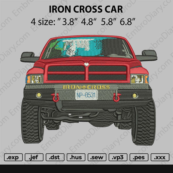 Iron Cross Car Embroidery