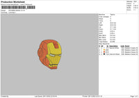 Iron Mask Embroidery File 6 sizes