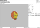Iron Mask Embroidery File 6 sizes