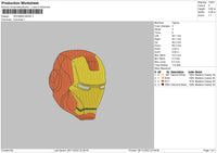 Iron Mask Embroidery File 6 sizes