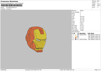 Iron Mask Embroidery File 6 sizes
