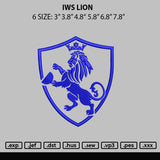 Iws Lion Embroidery File 6 sizes