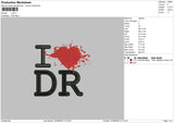 Ilovedr V2 Embroidery File 6 sizes