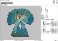 I Am Here Embroidery File 6 sizes