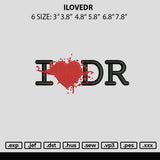 ILoveDr Embroidery File 6  sizes