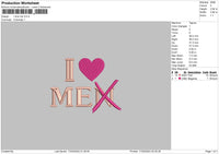 I love Me Embroidery File 6 sizes