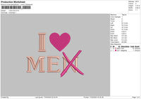 I love Me Embroidery File 6 sizes