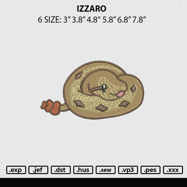 Izzaro Embroiery file 6 sizes