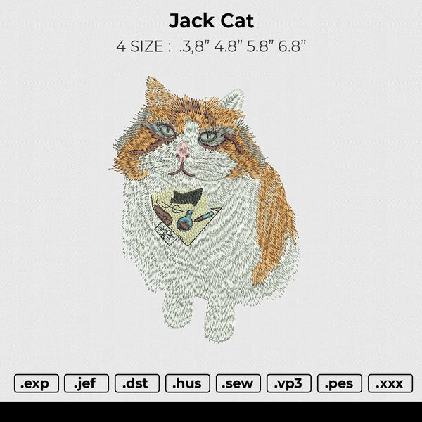 Jack Cat Embroidery