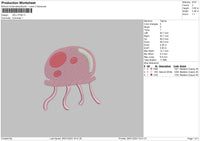 Jellyfish Embroidery File 6 sizes