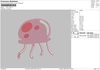 Jellyfish Embroidery File 6 sizes