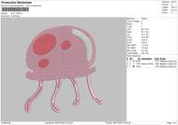Jellyfish Embroidery File 6 sizes
