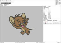 Jerry Mouse Embroidery