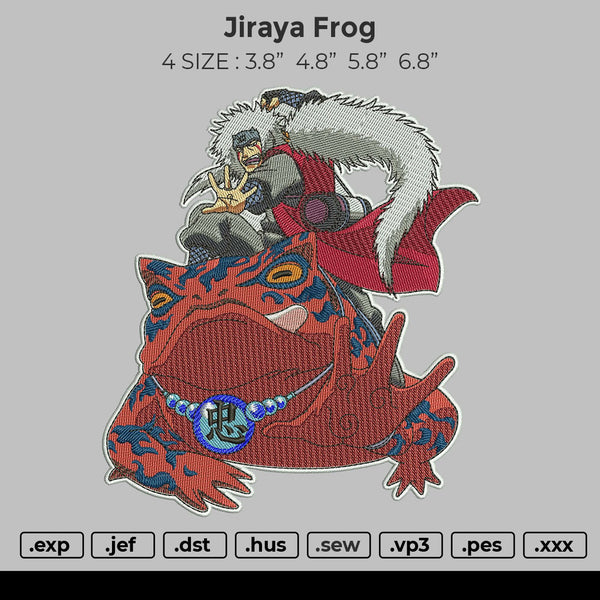 Jiraiya Frog Embroidery