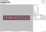 JJ Donuts Embroidery File 6 sizes