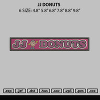JJ Donuts Embroidery File 6 sizes