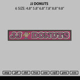 JJ Donuts Embroidery File 6 sizes