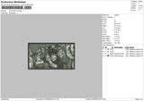 Jujutsu V5 Embroidery File 6 sizes