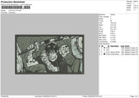 Jujutsu V5 Embroidery File 6 sizes